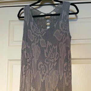 Women's Italian knit sleeveless fully lined dress One size  Color taupe